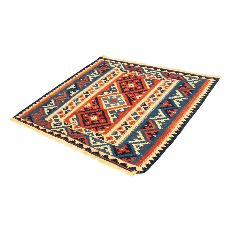 Kelim-tæppe - orientalsk firkantet  - 104 x 101 cm - flerfarvet