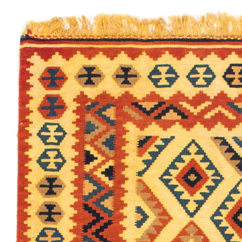 Kelim-tæppe - orientalsk firkantet  - 103 x 100 cm - beige