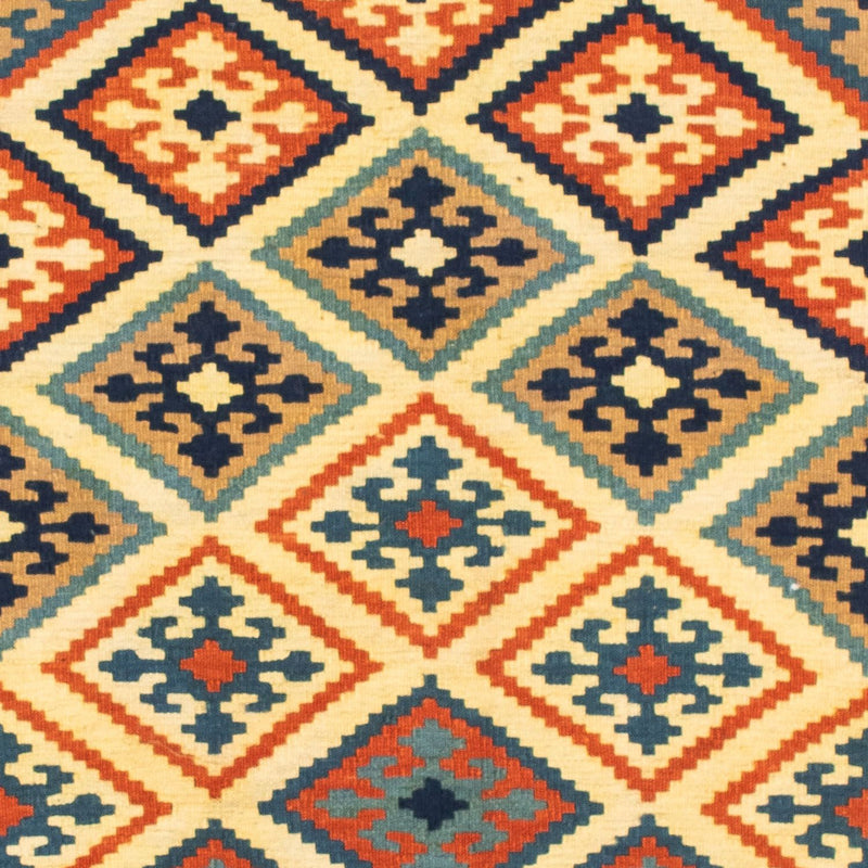 Kelim-tæppe - orientalsk firkantet  - 103 x 100 cm - beige