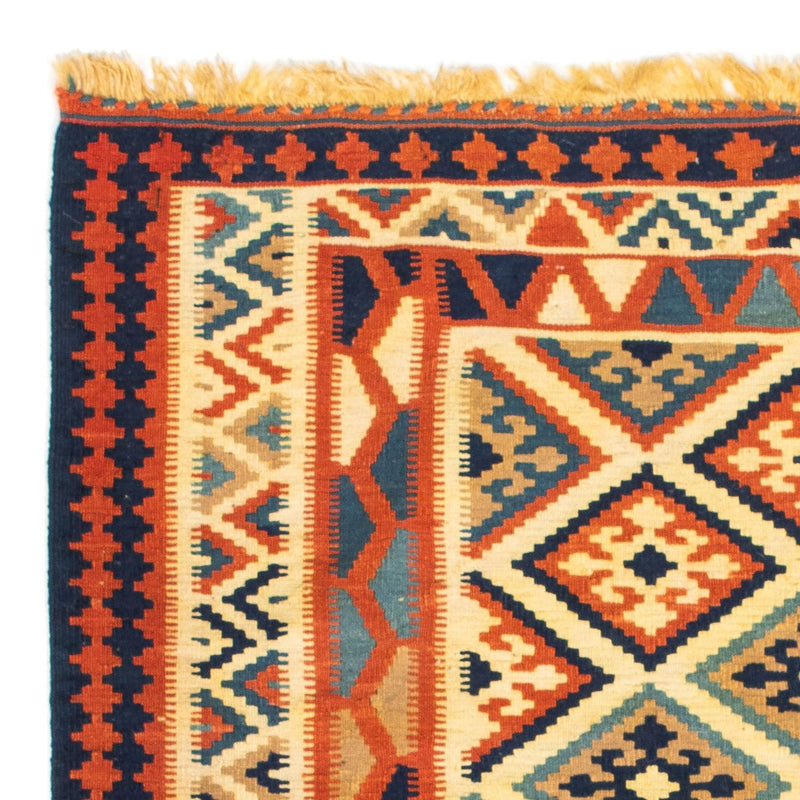Kelim-tæppe - orientalsk firkantet  - 103 x 100 cm - beige
