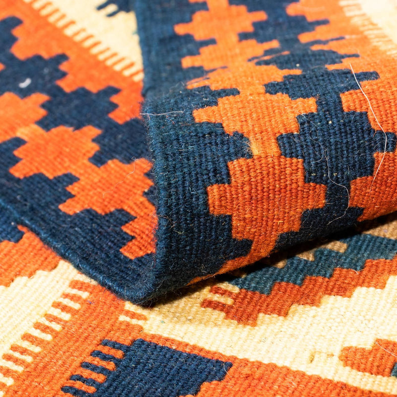 Kelim-tæppe - orientalsk firkantet  - 103 x 100 cm - beige