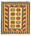 Kelim-tæppe - orientalsk firkantet  - 107 x 100 cm - lys beige