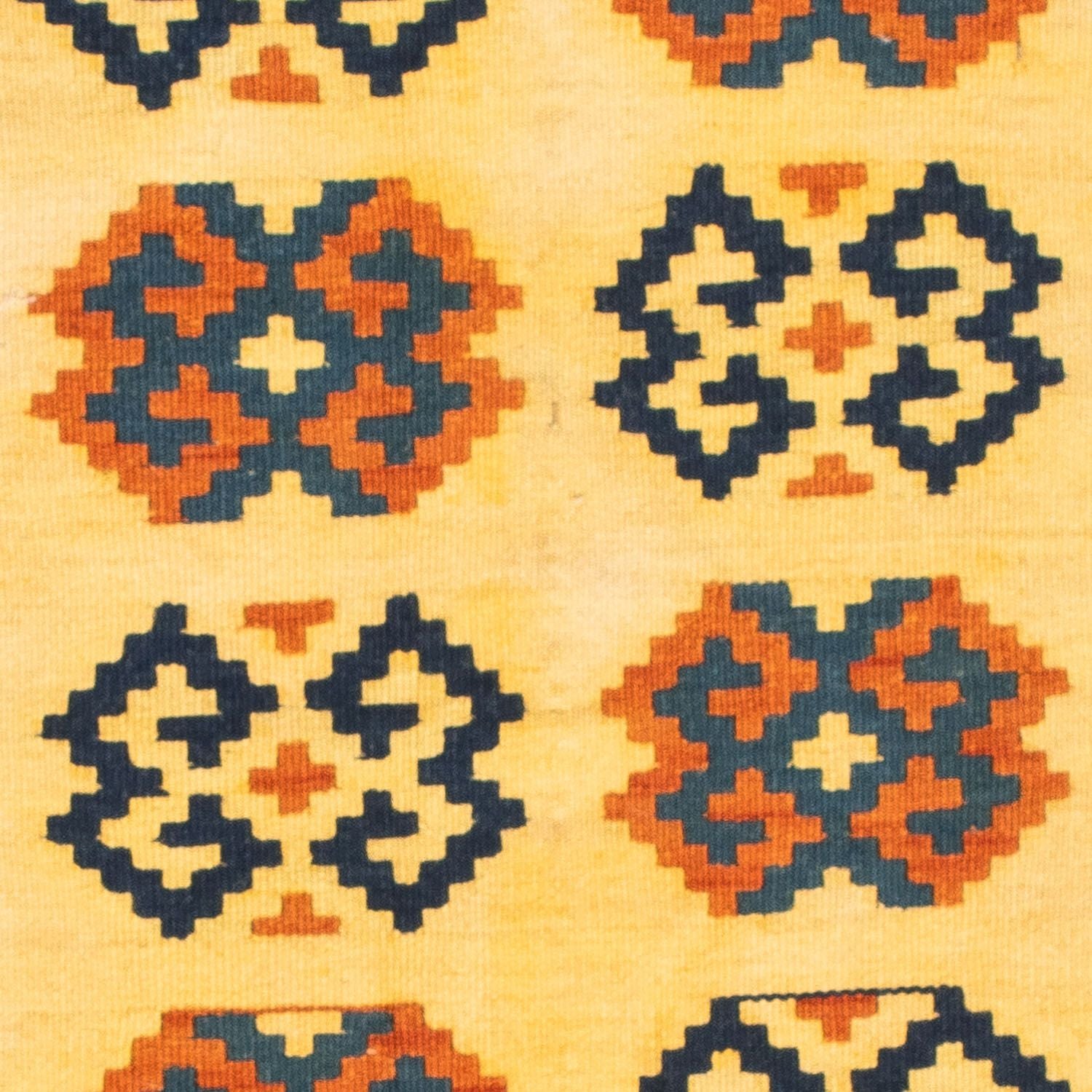 Kelim-tæppe - orientalsk firkantet  - 107 x 100 cm - lys beige