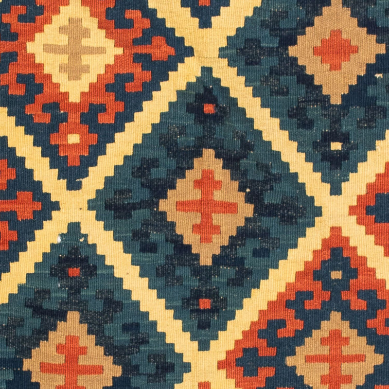 Kelim-tæppe - orientalsk firkantet  - 98 x 96 cm - flerfarvet