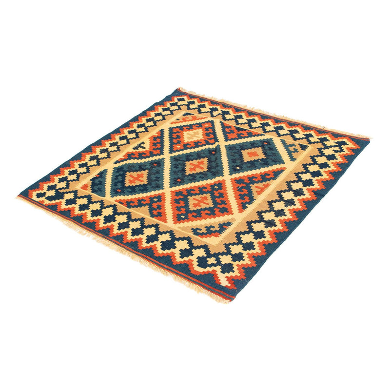 Kelim-tæppe - orientalsk firkantet  - 98 x 96 cm - flerfarvet