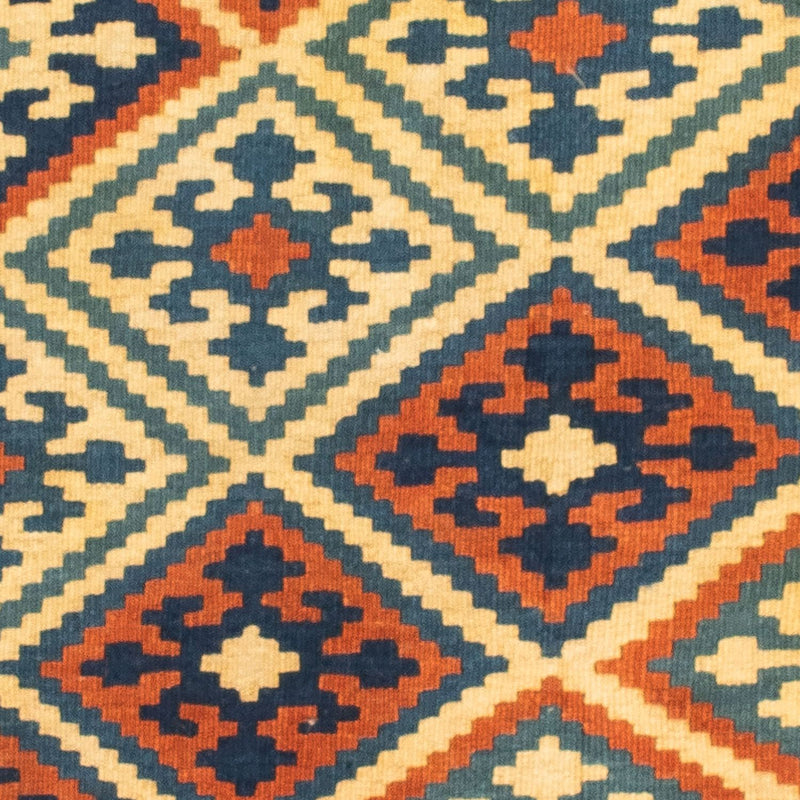 Kelim-tæppe - orientalsk firkantet  - 105 x 95 cm - flerfarvet