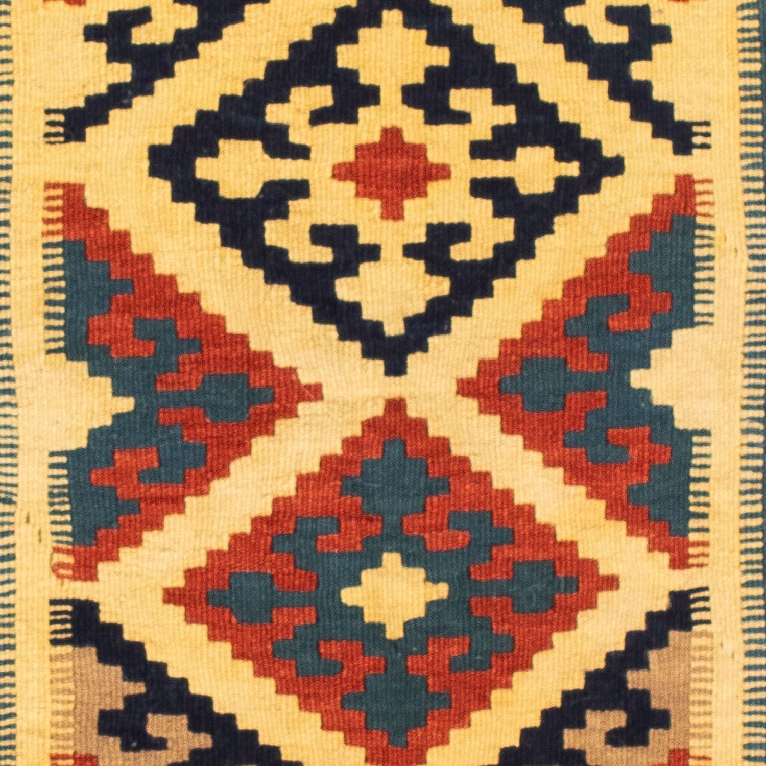 Kelim-tæppe - orientalsk firkantet  - 100 x 100 cm - blå