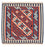 Kelim-tæppe - orientalsk firkantet  - 103 x 101 cm - mørkerød