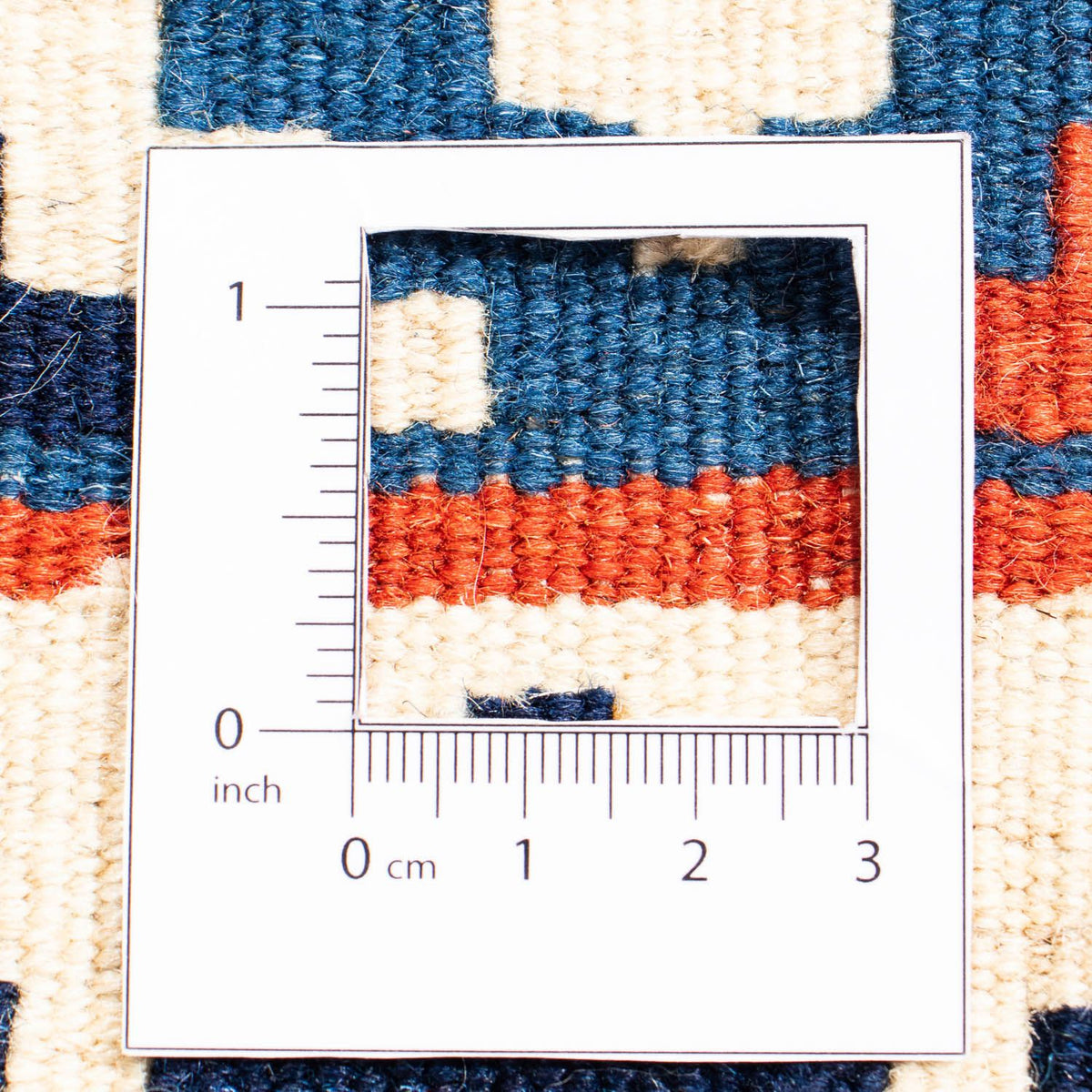 Kelim-tæppe - orientalsk firkantet  - 103 x 101 cm - mørkerød