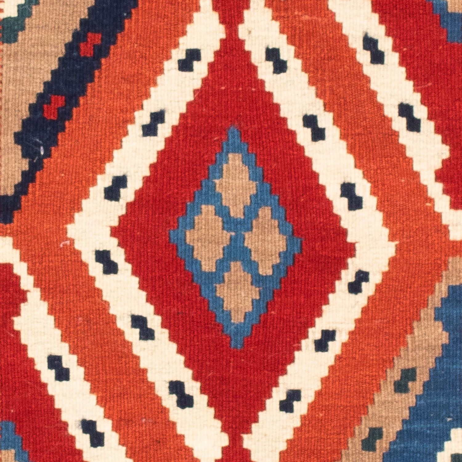 Kelim-tæppe - orientalsk firkantet  - 103 x 102 cm - lyseblå