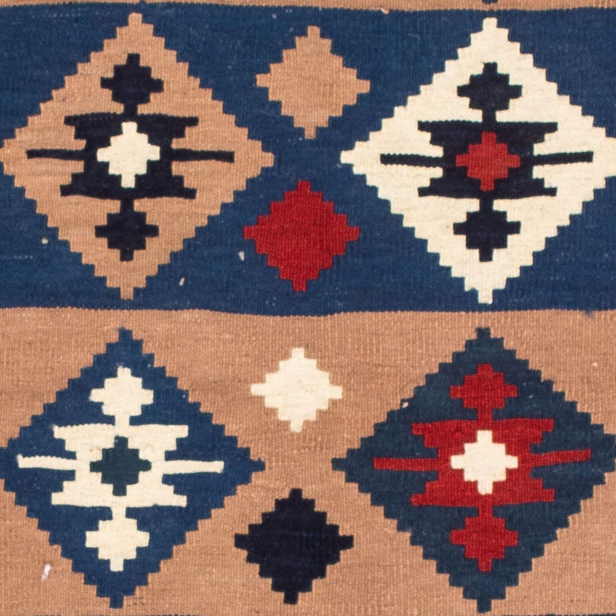 Kelim-tæppe - orientalsk firkantet  - 100 x 97 cm - flerfarvet