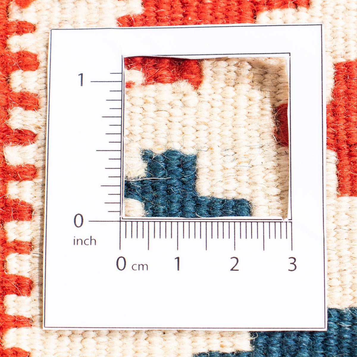 Kelim-tæppe - orientalsk firkantet  - 105 x 104 cm - mørkeblå