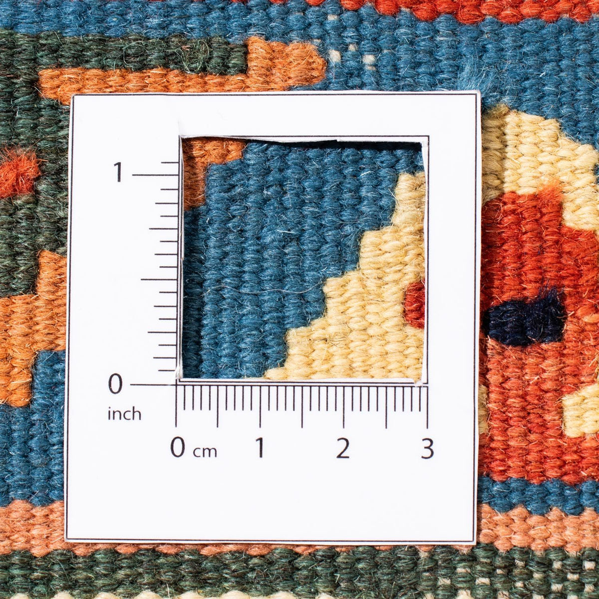 Kelim-tæppe - orientalsk firkantet  - 105 x 103 cm - rød