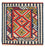 Kelim-tæppe - orientalsk firkantet  - 107 x 103 cm - rød