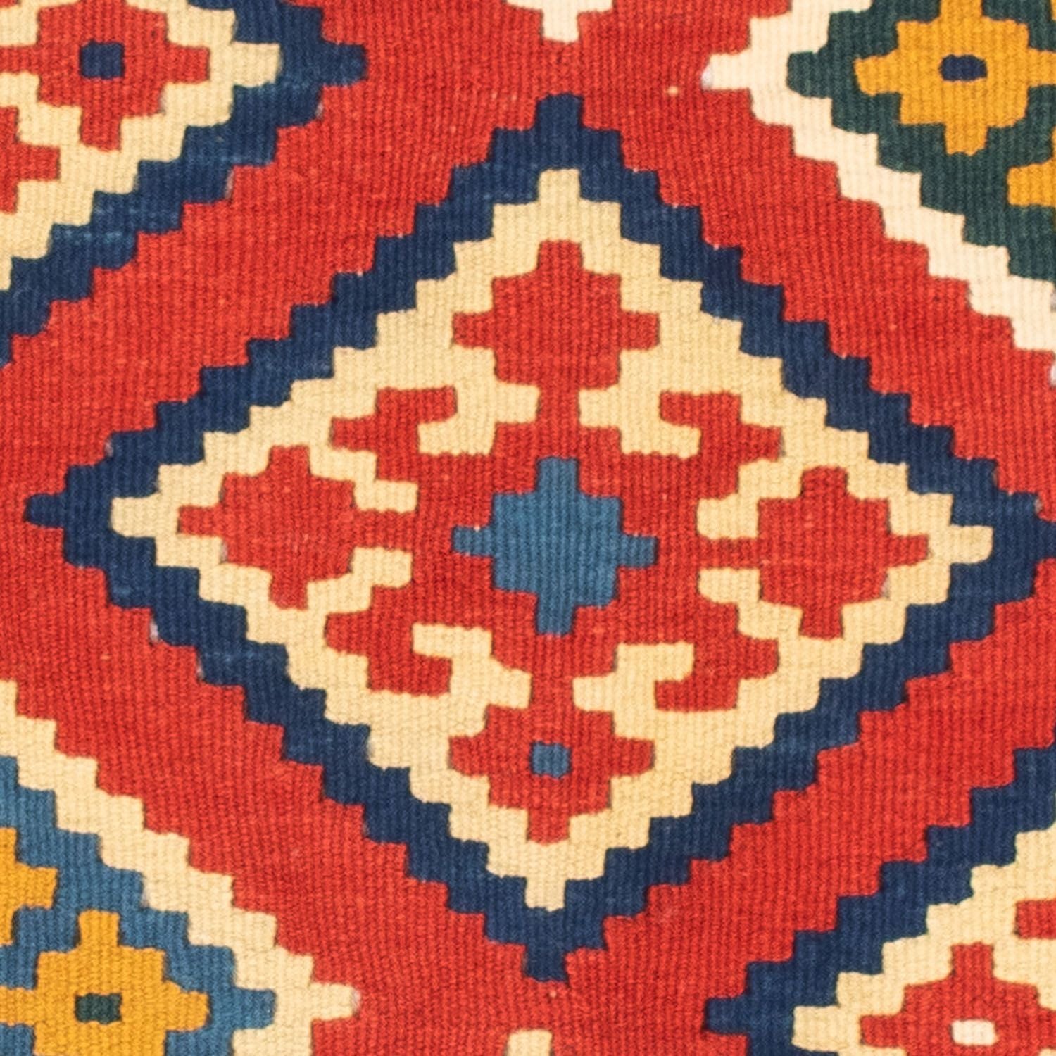 Kelim-tæppe - orientalsk firkantet  - 107 x 103 cm - rød