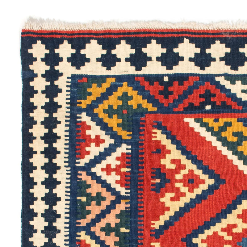 Kelim-tæppe - orientalsk firkantet  - 107 x 103 cm - rød