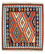 Kelim-tæppe - orientalsk firkantet  - 114 x 102 cm - rød