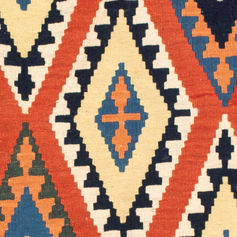 Kelim-tæppe - orientalsk firkantet  - 114 x 102 cm - rød