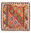 Kelim-tæppe - orientalsk firkantet  - 108 x 104 cm - orange