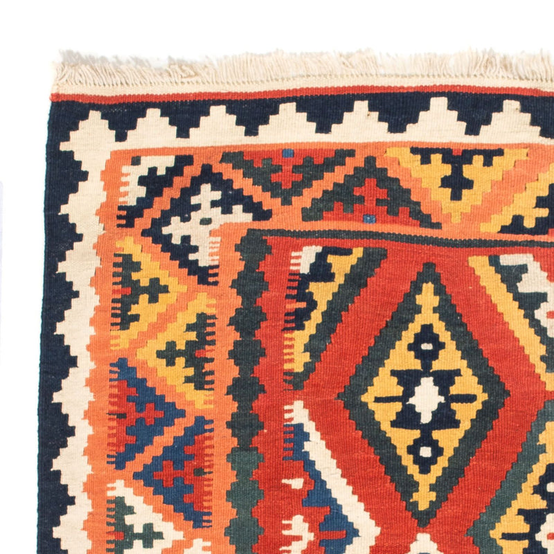 Kelim-tæppe - orientalsk firkantet  - 108 x 104 cm - orange