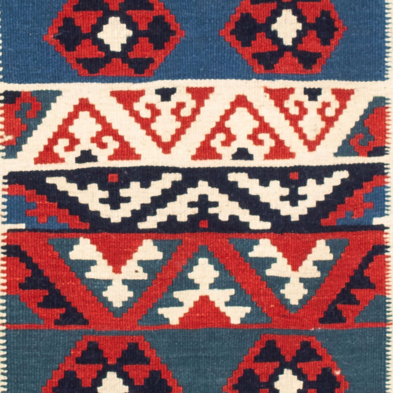 Kelim-tæppe - orientalsk firkantet  - 103 x 100 cm - flerfarvet