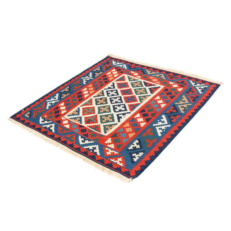 Kelim-tæppe - orientalsk firkantet  - 105 x 104 cm - flerfarvet