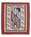 Kelim-tæppe - orientalsk firkantet  - 125 x 110 cm - blå