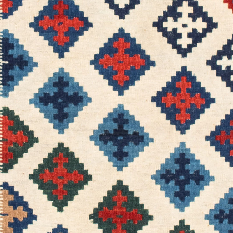 Kelim-tæppe - orientalsk firkantet  - 104 x 102 cm - flerfarvet
