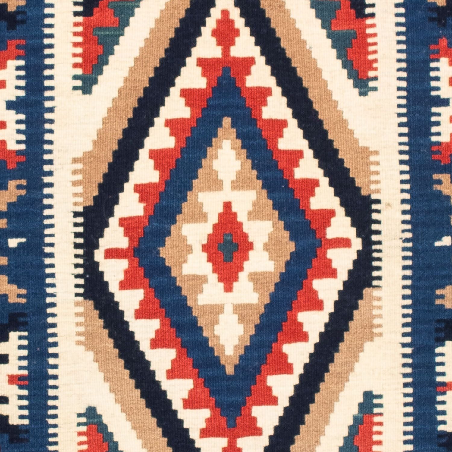 Kelim-tæppe - orientalsk firkantet  - 106 x 100 cm - flerfarvet