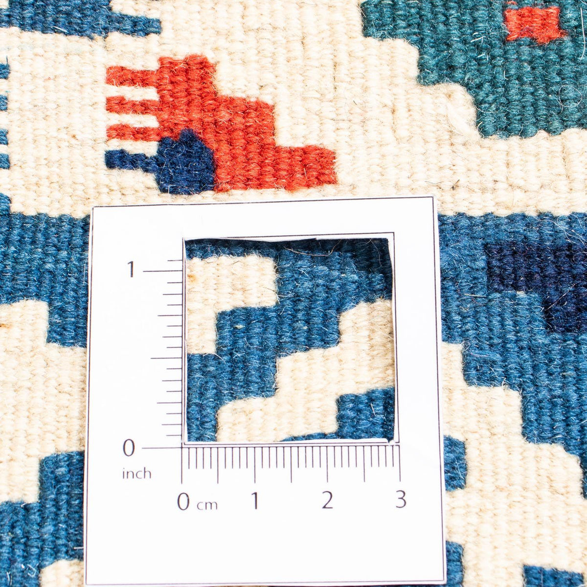 Kelim-tæppe - orientalsk firkantet  - 103 x 101 cm - flerfarvet