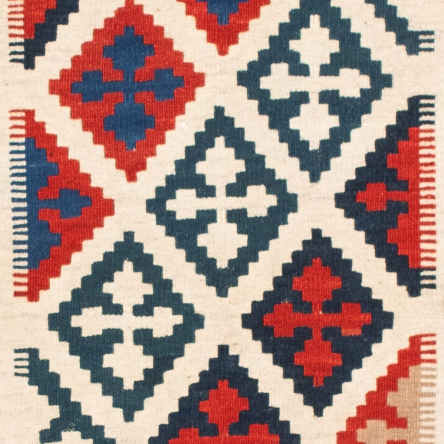 Kelim-tæppe - orientalsk firkantet  - 108 x 103 cm - blå