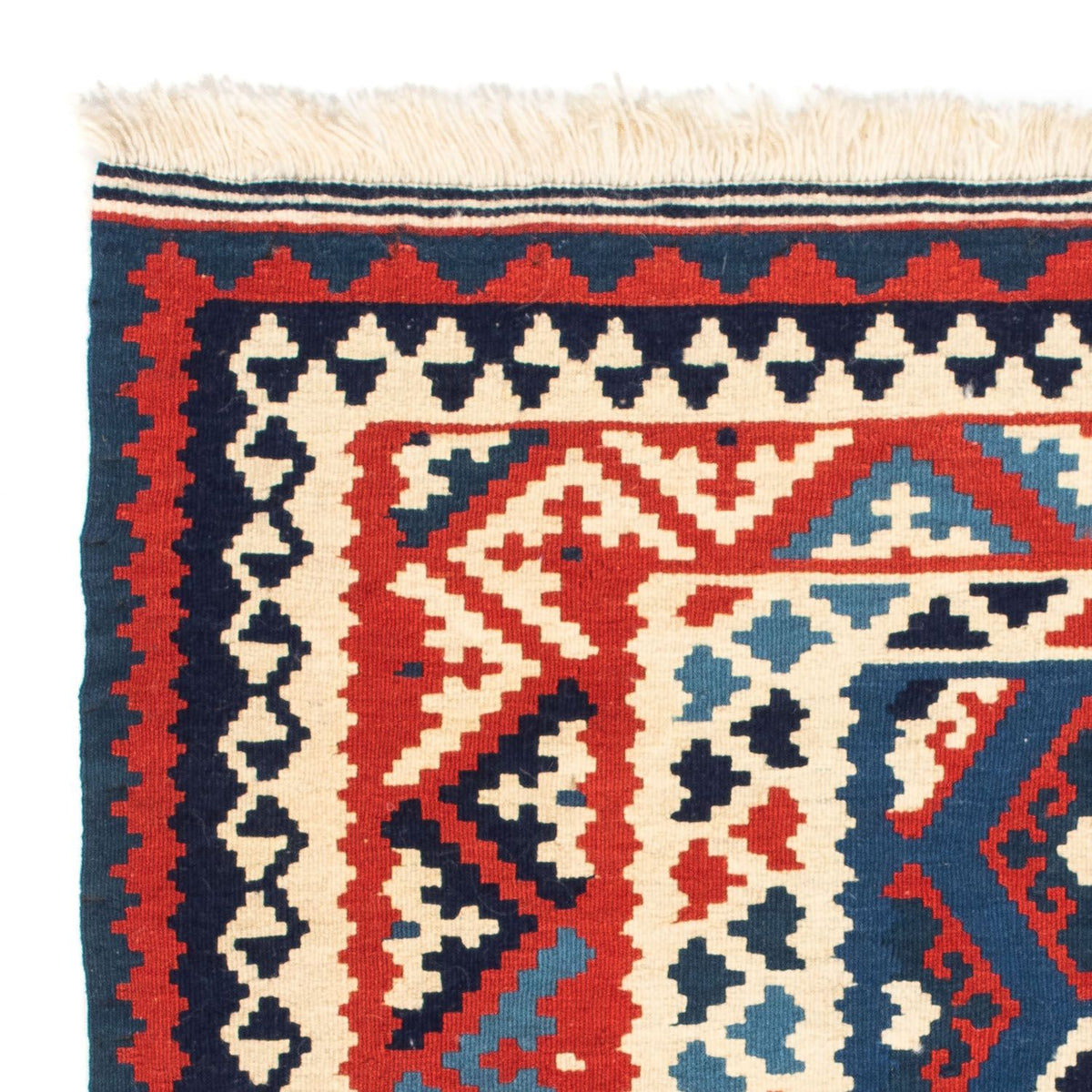 Kelim-tæppe - orientalsk firkantet  - 102 x 102 cm - flerfarvet