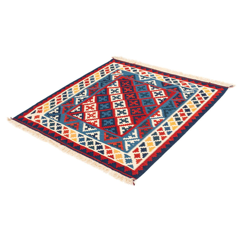 Kelim-tæppe - orientalsk firkantet  - 105 x 102 cm - flerfarvet