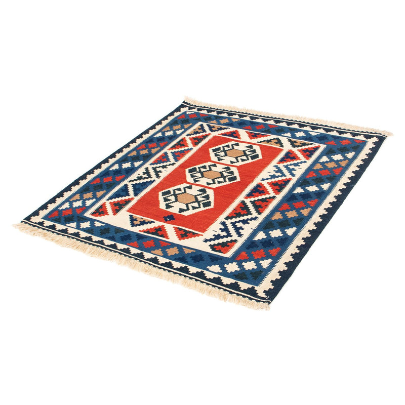 Kelim-tæppe - orientalsk firkantet  - 103 x 103 cm - flerfarvet