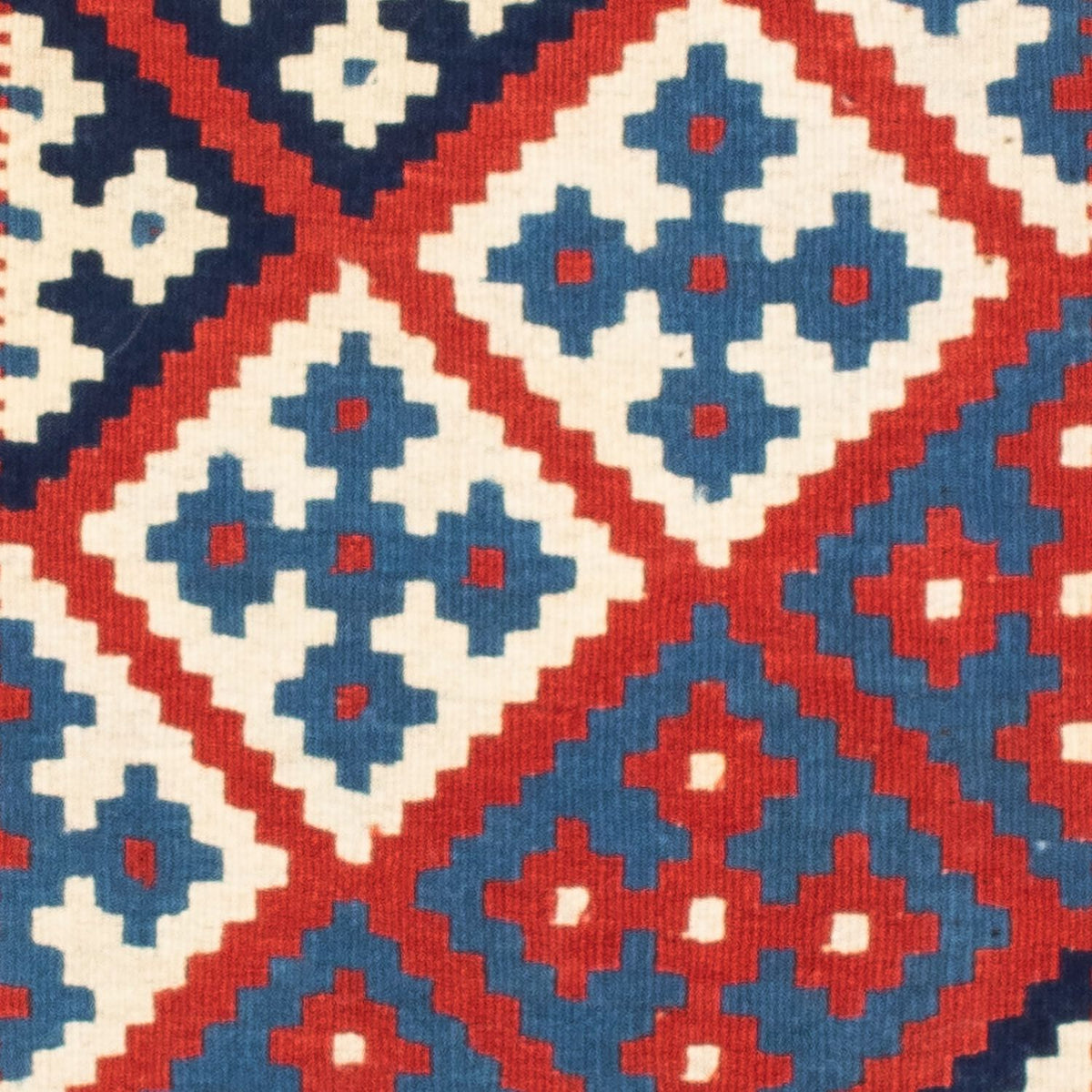 Kelim-tæppe - orientalsk firkantet  - 101 x 96 cm - flerfarvet