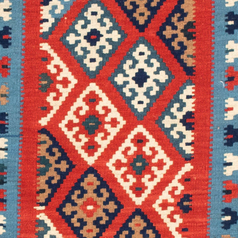 Kelim-tæppe - orientalsk firkantet  - 104 x 100 cm - flerfarvet