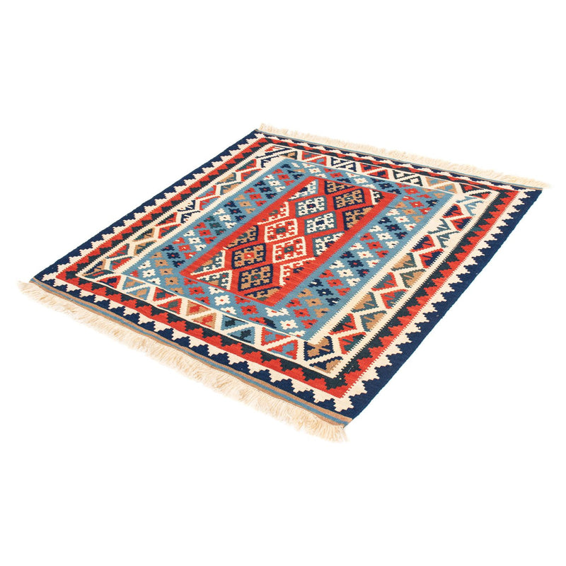 Kelim-tæppe - orientalsk firkantet  - 104 x 100 cm - flerfarvet