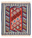 Kelim-tæppe - orientalsk firkantet  - 118 x 102 cm - blå
