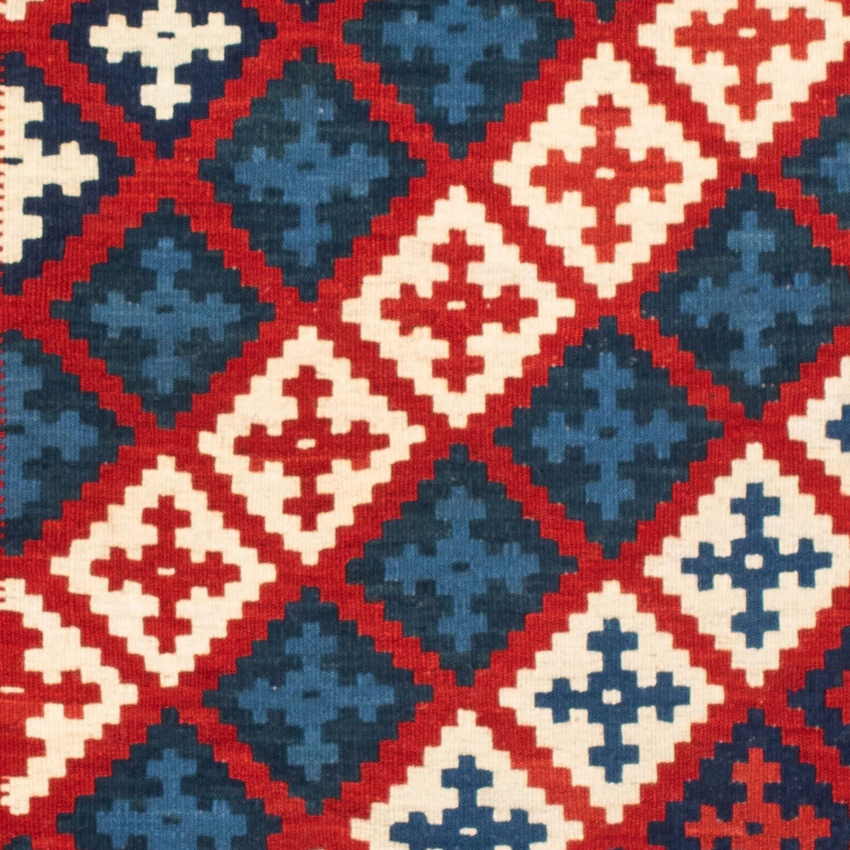 Kelim-tæppe - orientalsk firkantet  - 105 x 104 cm - flerfarvet