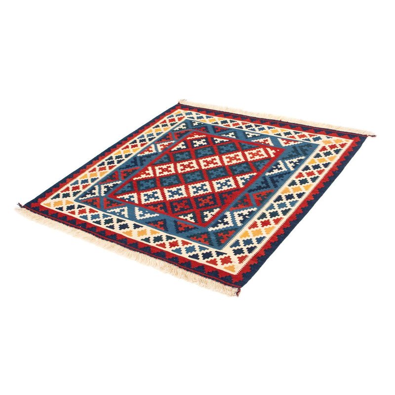 Kelim-tæppe - orientalsk firkantet  - 105 x 104 cm - flerfarvet