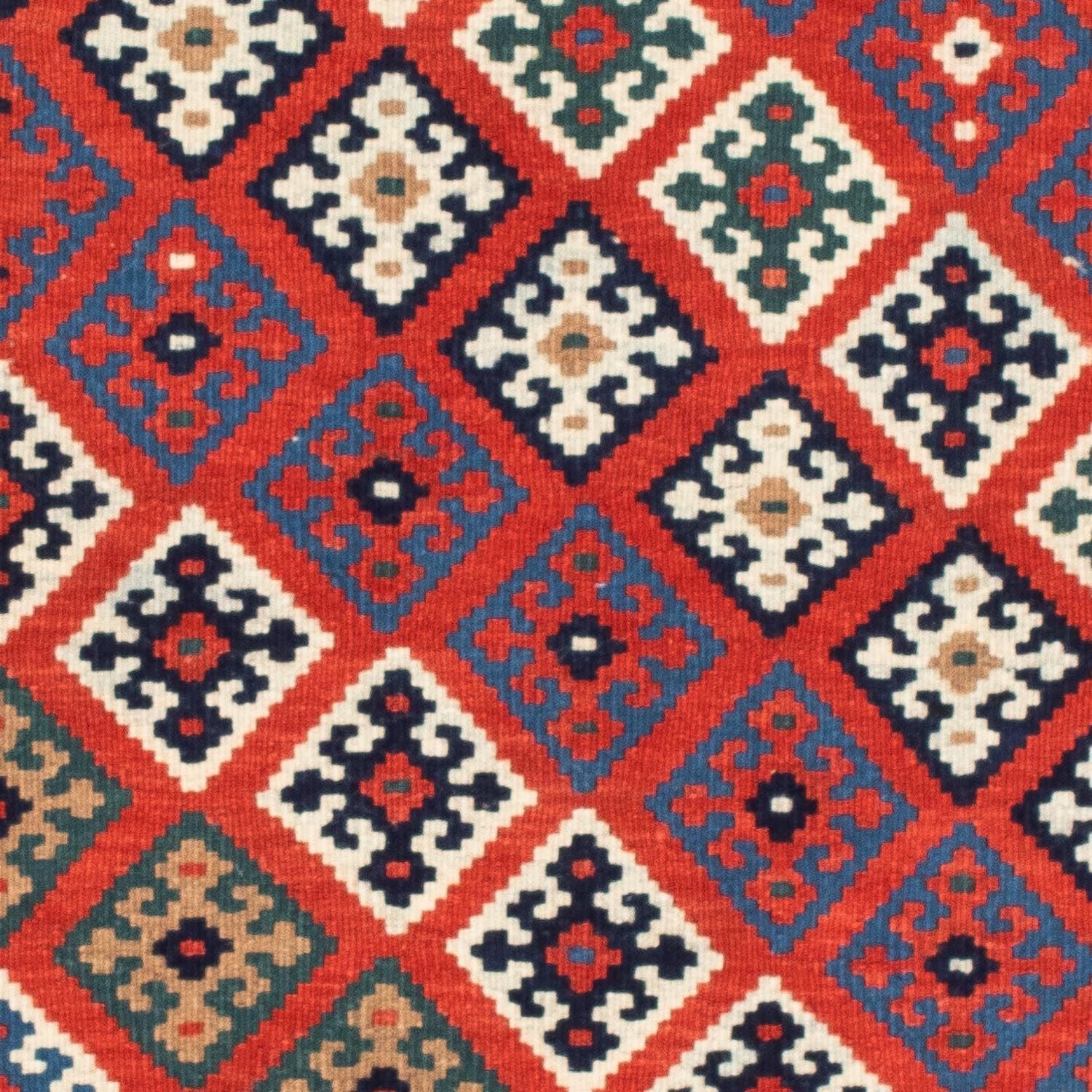 Kelim-tæppe - orientalsk firkantet  - 103 x 100 cm - flerfarvet