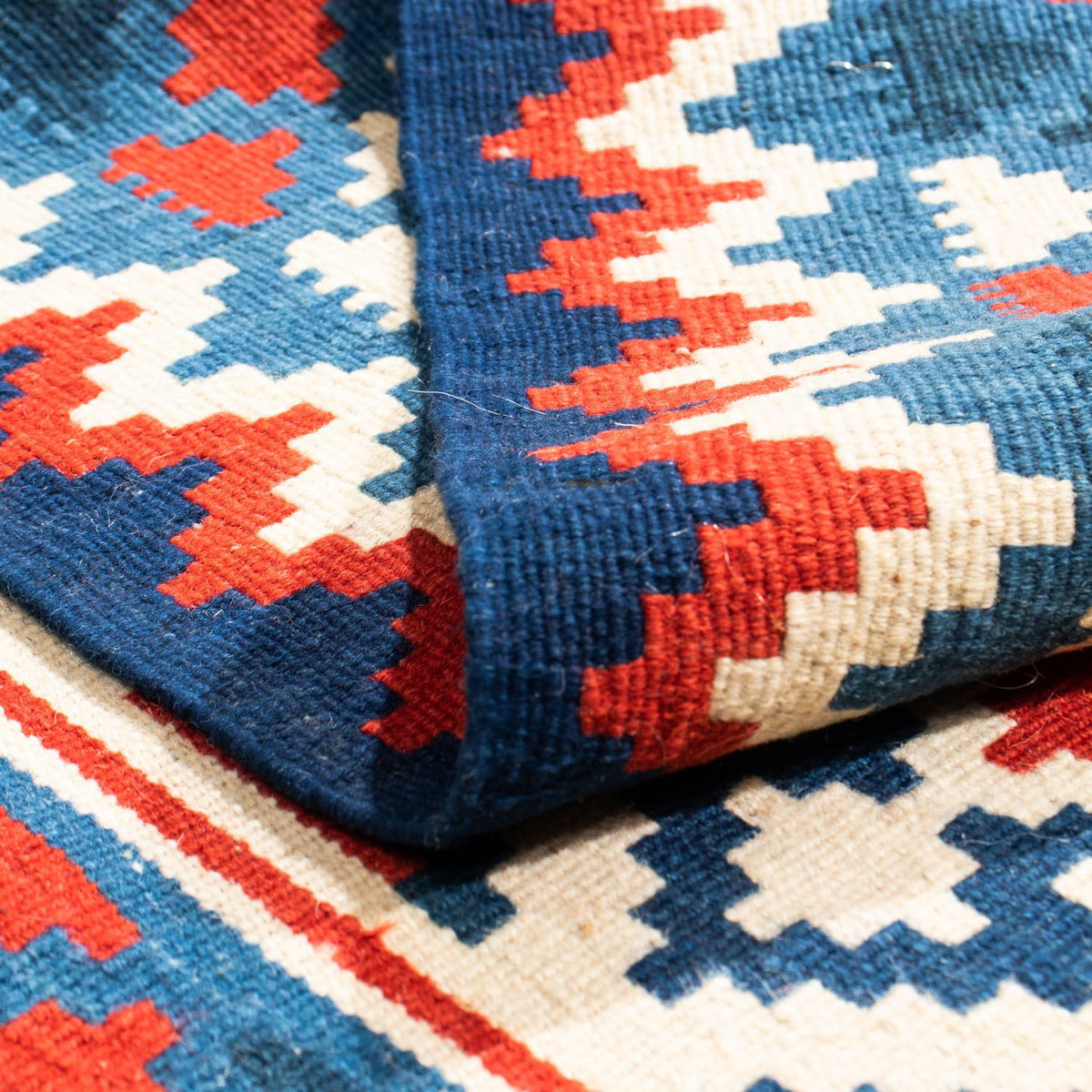 Kelim-tæppe - orientalsk firkantet  - 103 x 102 cm - beige