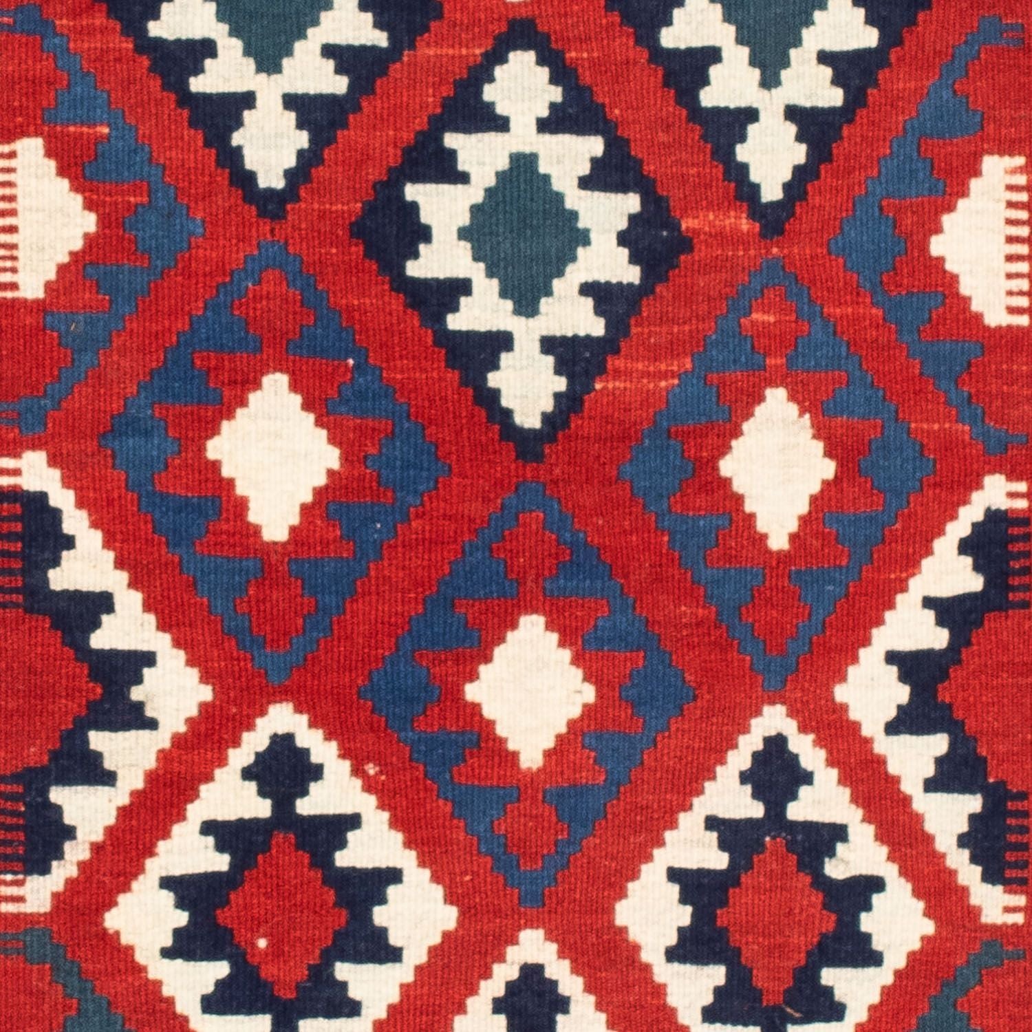 Kelim-tæppe - orientalsk firkantet  - 104 x 103 cm - mørkeblå