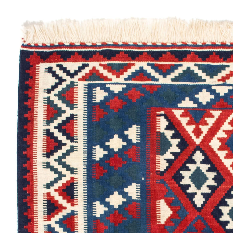 Kelim-tæppe - orientalsk firkantet  - 104 x 103 cm - mørkeblå