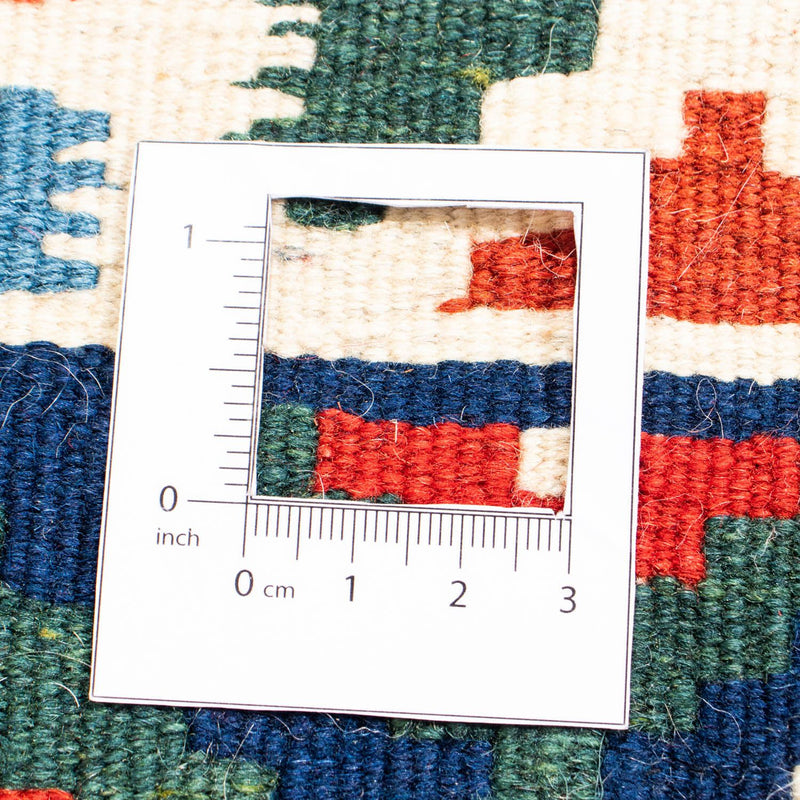 Kelim-tæppe - orientalsk firkantet  - 104 x 101 cm - blå