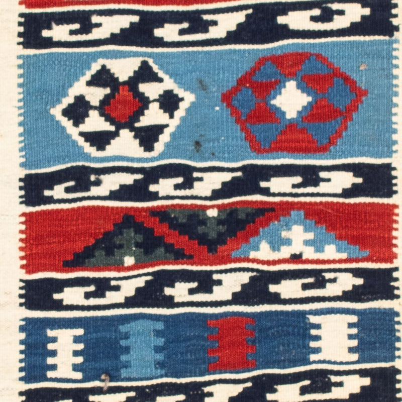 Kelim-tæppe - orientalsk firkantet  - 104 x 99 cm - flerfarvet