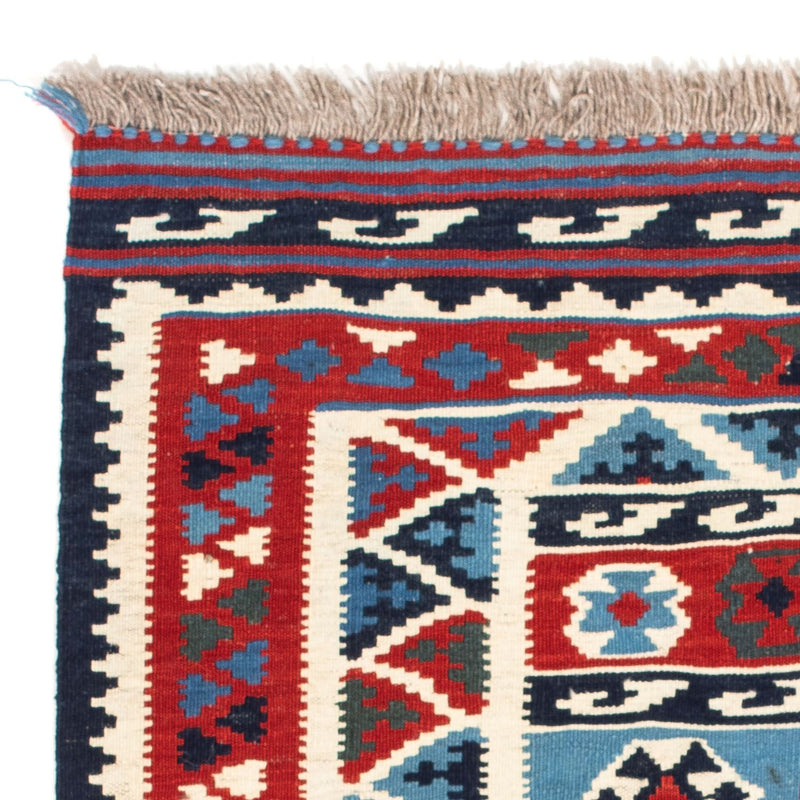 Kelim-tæppe - orientalsk firkantet  - 104 x 99 cm - flerfarvet
