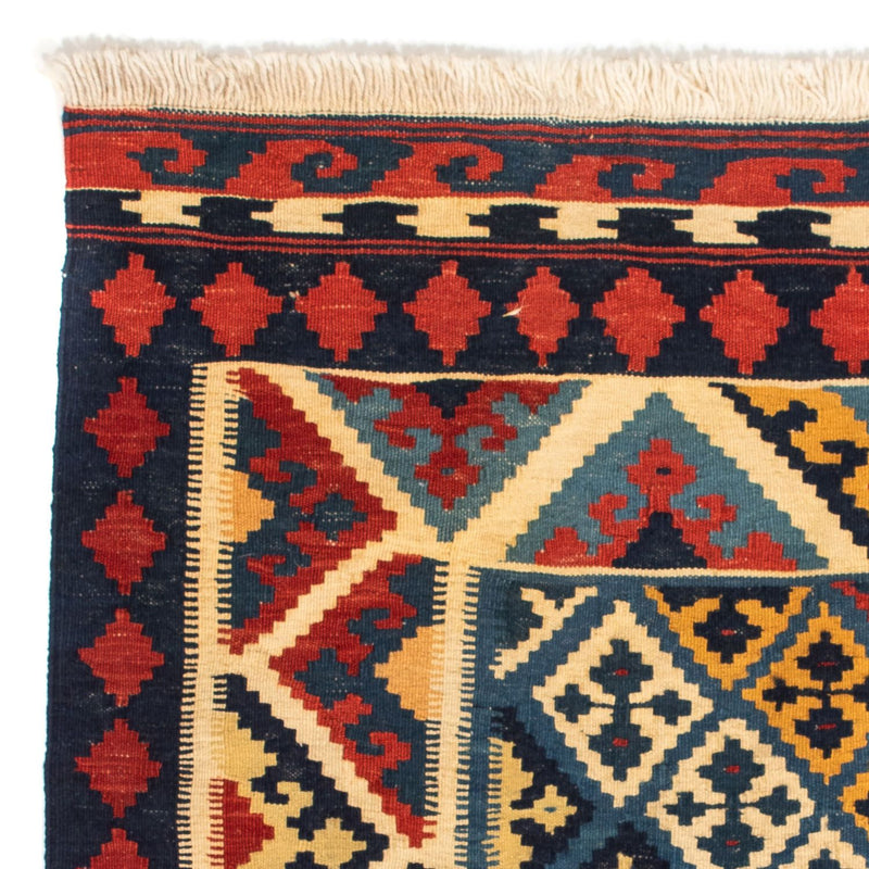 Kelim-tæppe - orientalsk firkantet  - 110 x 109 cm - rød