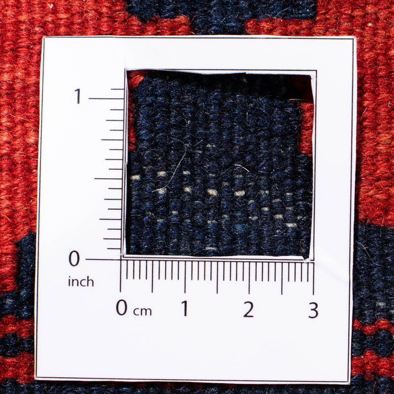 Kelim-tæppe - orientalsk firkantet  - 110 x 109 cm - rød