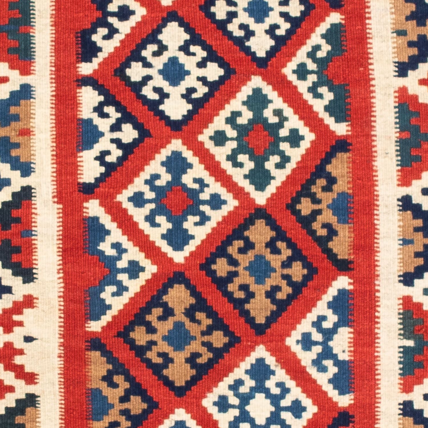 Kelim-tæppe - orientalsk firkantet  - 99 x 95 cm - mørkeblå